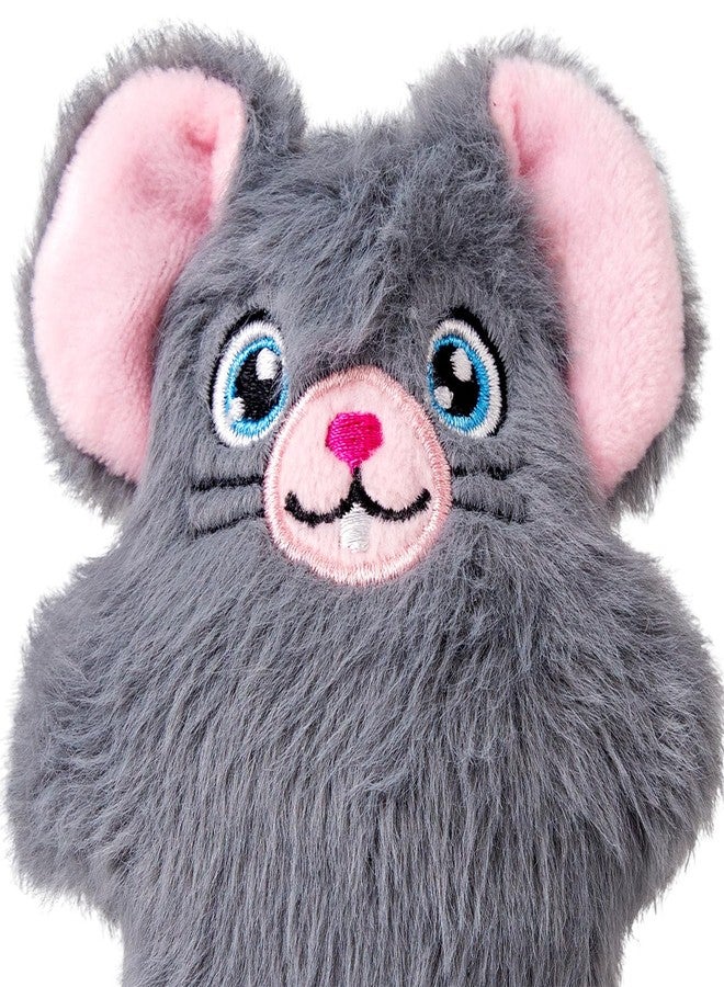 كونج لعبة قطط KONG Cat Snuzzles Mouse القطيفة - ناعمة ومحببة، تصدر أصوات طقطقة، تحتوي على نعناع بري فاخر من أمريكا الشمالية، مثالية للعب والمصارعة والاحتضان (عبوة من قطعتين) - Image 3